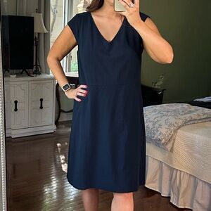 Ann Taylor Factory Navy Midi Dress